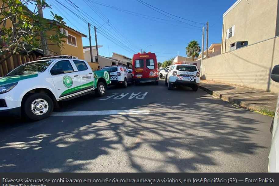 Homem é preso após ameaçar vizinhos e atirar contra policiais militares em José Bonifácio