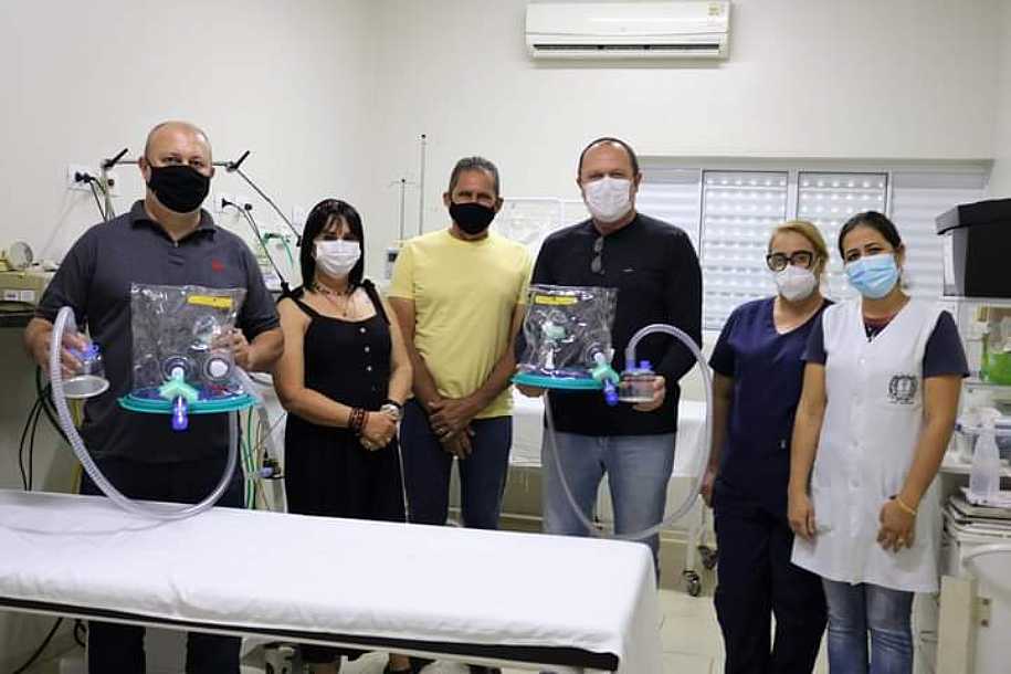 Capacetes Elmo chegam ao Pronto Socorro de Palmeira d´Oeste