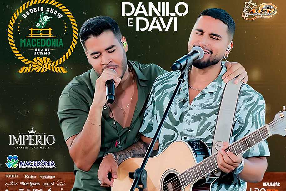 Top 1 no Spotify, dupla Danilo & Davi é destaque na abertura do Rodeio Show de Macedônia 2025