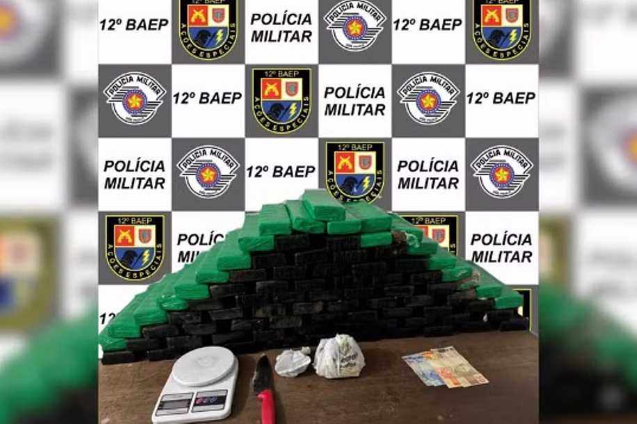 Homem é preso com 75 quilos de maconha no interior de SP