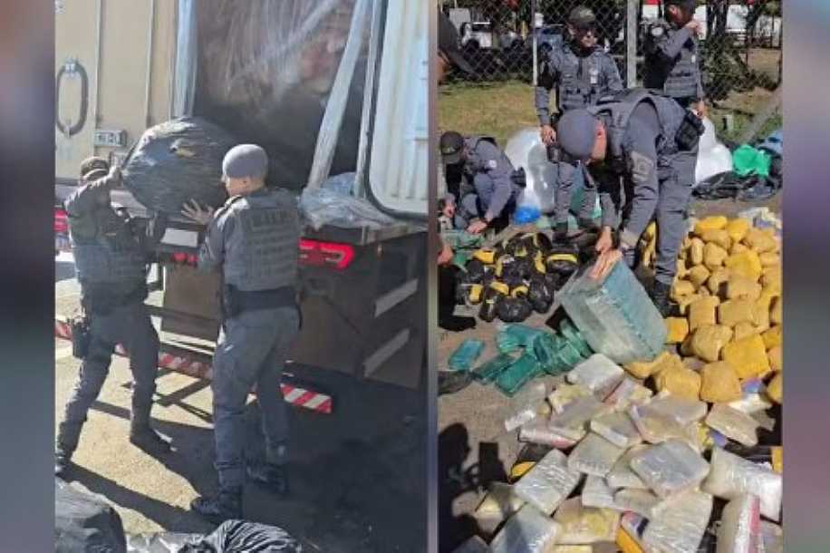 Polícia apreende quase meia tonelada de drogas em carga de carne em caminhão frigorífico em Rio Preto