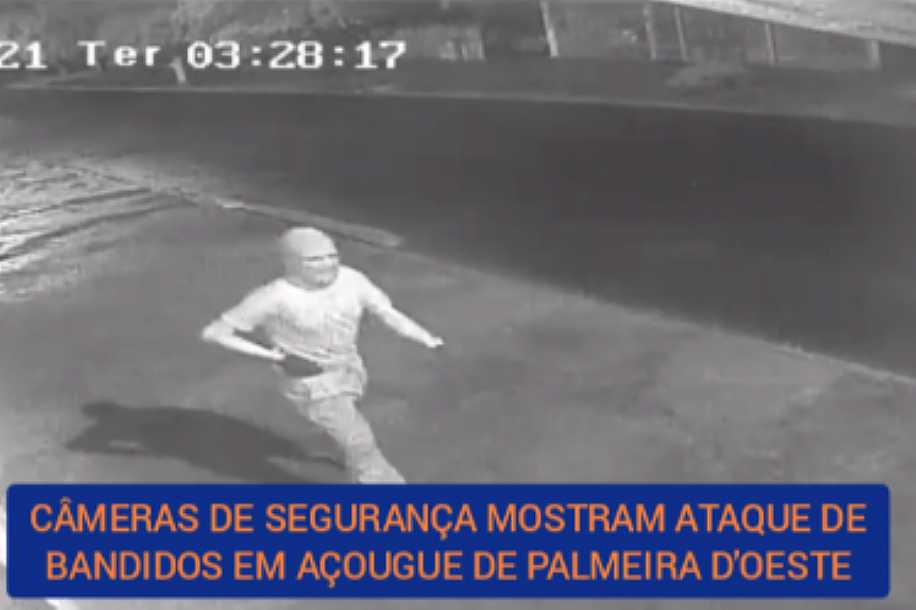 Ladrões furtam cerca de R$ 400,00 após invadirem casa de carnes durante a madrugada em Palmeira d´Oeste, veja vídeo