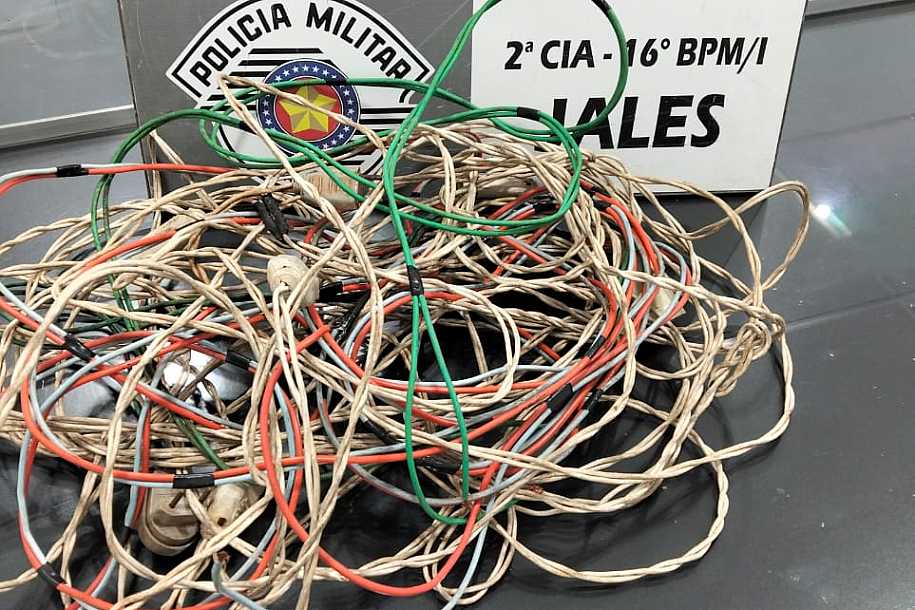 Polícia Militar de Jales Realiza Outro Flagrante de Furto de Fios Elétrico.