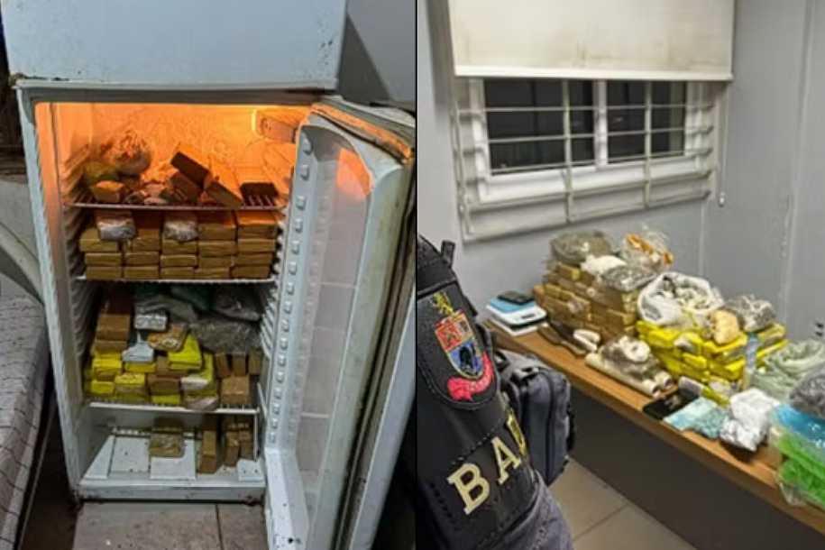 Polícia descobre ´casa bomba´ e apreende drogas escondidas dentro de geladeira