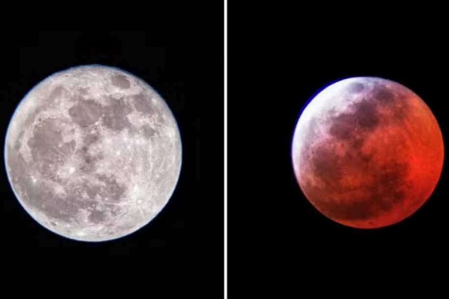 ´Lua de Sangue´: eclipse total da Lua é observado a olho nu no céu do noroeste de São Paulo