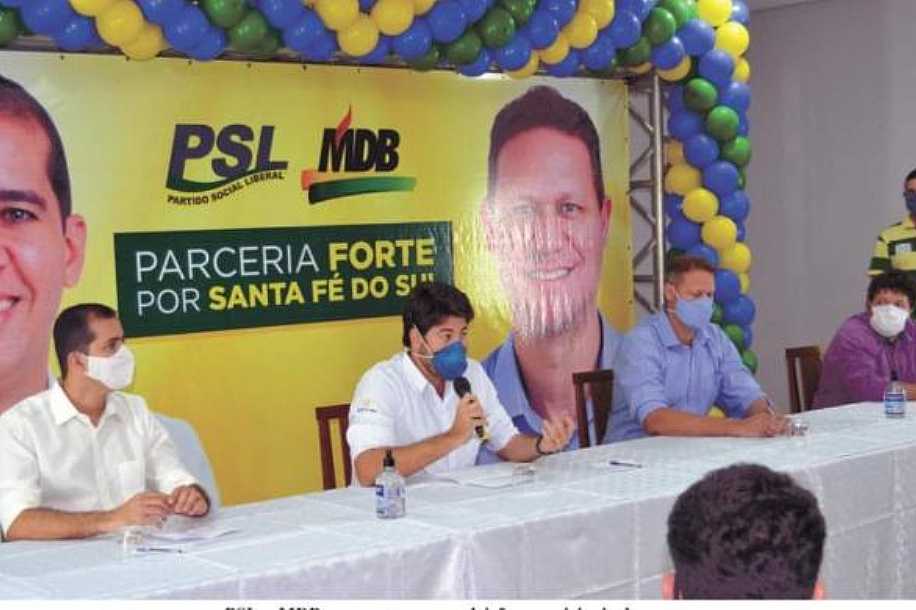 Em coletiva de imprensa, Presidente do MDB, Felipe Amaral,  lança candidatura a vice-prefeito de Fernando Benitez em Santa Fé do Sul