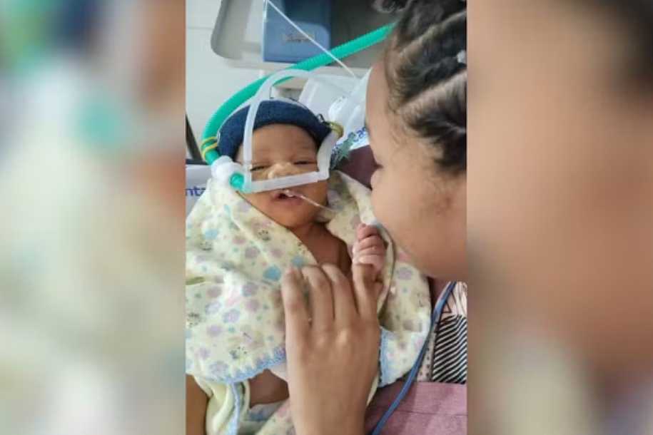 Bebê nasce com cordão enrolado no pescoço, sofre falta de oxigênio e se recupera após protocolo inédito na UTI em hospital: ´Alívio´, diz pai