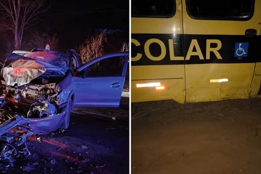 Escrivão e investigador da Polícia Civil ficam feridos em acidente entre viatura e ônibus escolar no interior de SP