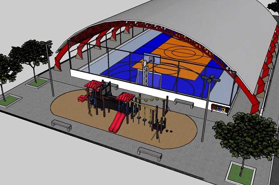 Macedônia firma convênio de R$ 600 mil para revitalização de quadra esportiva no bairro Antônio Álvaro Cini