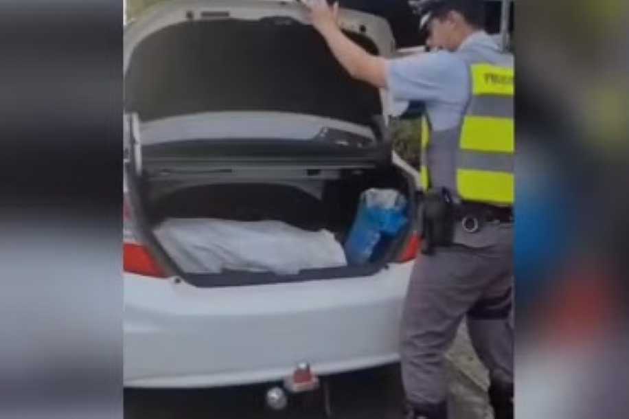 Homem é preso transportando 100 tabletes de maconha dentro de carro em rodovia do interior de SP
