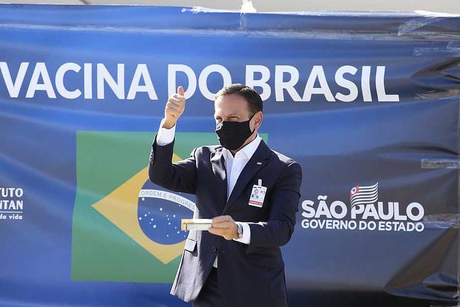 Doria confirma chegada de mais 5,5 milhões de doses de vacina contra o coronavírus no dia 24