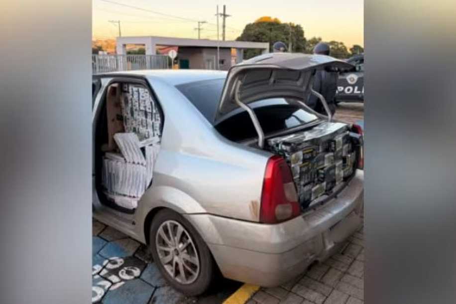 Carga de 15 mil maços de cigarros contrabandeados é apreendida após perseguição em rodovia do interior de SP