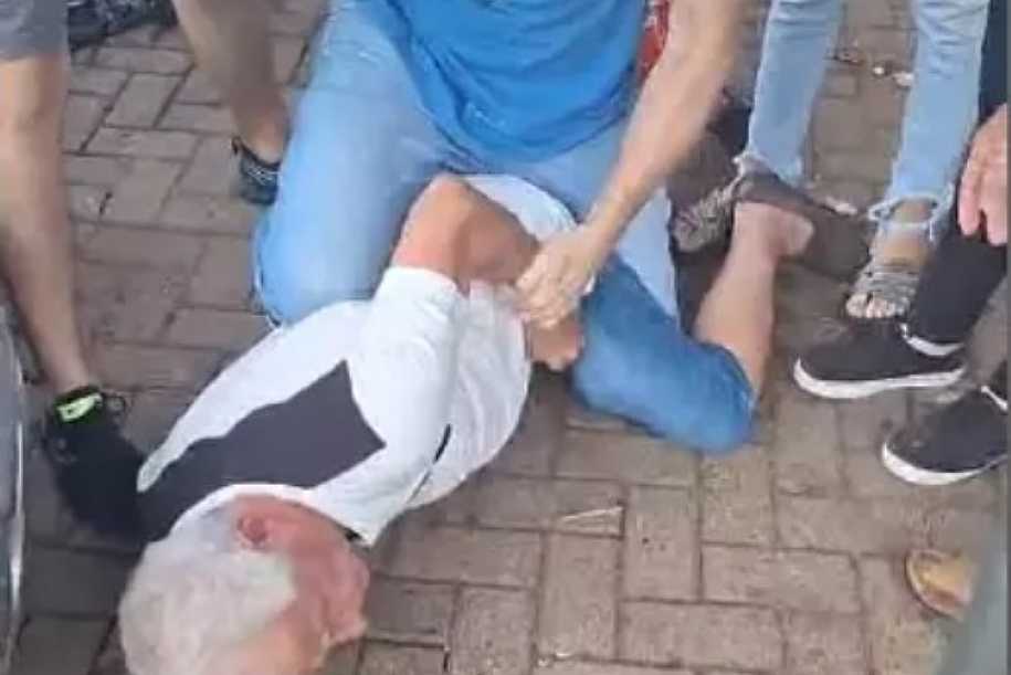 Idoso imobilizado no centro de Fernandópolis gera manifestação nas redes sociais