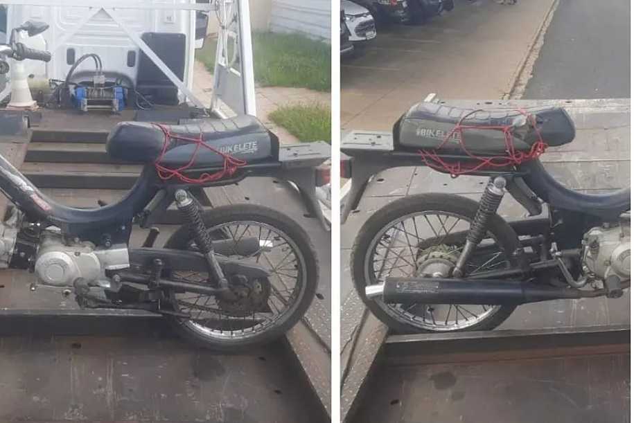 Homem é preso em Estrela d’Oeste com motoneta montada e sinalização adulterada