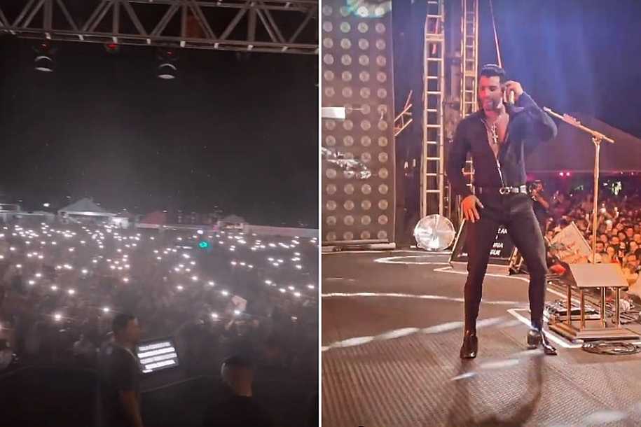 Gusttavo Lima se emociona e chora em homenagem à Marília Mendonça em show no interior de SP