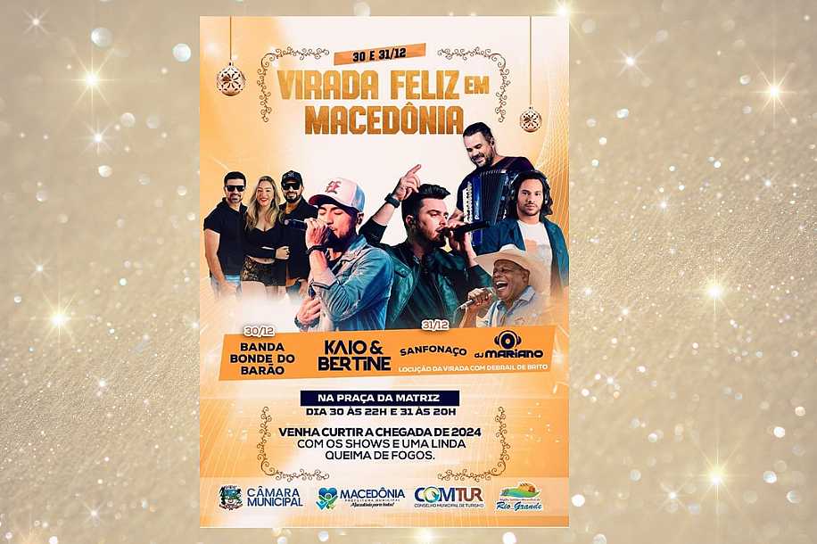 ”Virada Feliz em Macedônia” Celebra o Ano Novo com Grandiosa Festa