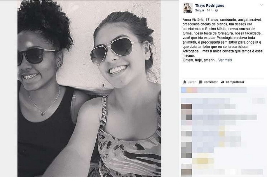 Jovem morta pelo pai após homenageá-lo na web queria cursar psicologia, diz amiga