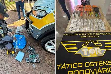 Polícia apreende carga de anabolizantes e remédios emagrecedores sem nota fiscal no interior de SP
