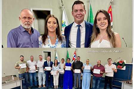 Prefeito Marcomini e Vice Vanja tomam posse para segundo mandato em Macedônia