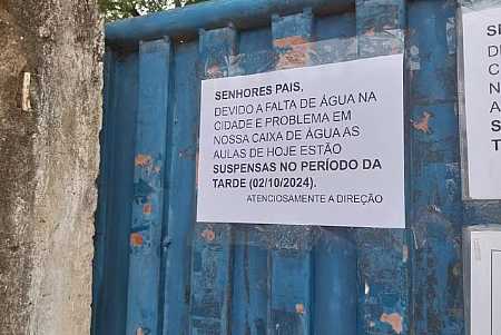 Escola municipal suspende aulas por falta de água em Birigui