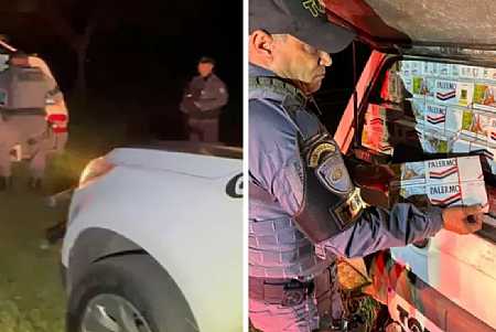 Polícia Rodoviária apreende carga de cigarros avaliada em R$ 140 mil em Aparecida d’Oeste