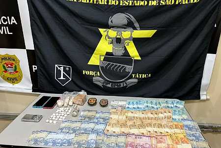 Polícia apreende drogas e R$6.500 em operação de combate ao tráfico de entorpecentes no interior de SP