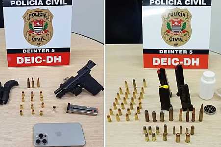 Dois são presos em Olímpia por venda ilegal de armas e munições