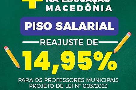 MACEDÔNIA APROVA REAJUSTE DO PISO SALARIAL PARA PROFESSORES MUNICIPAIS