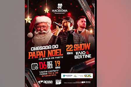 É hoje! Chegada do Papai Noel abre as celebrações natalinas em Macedônia