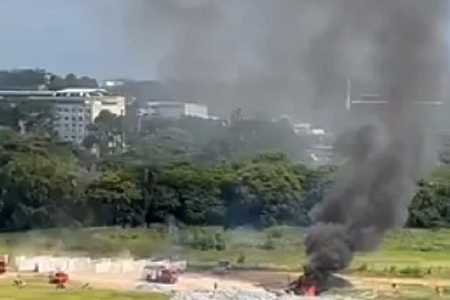 Monomotor da Polícia Federal cai pouco depois de decolar; veja vídeo