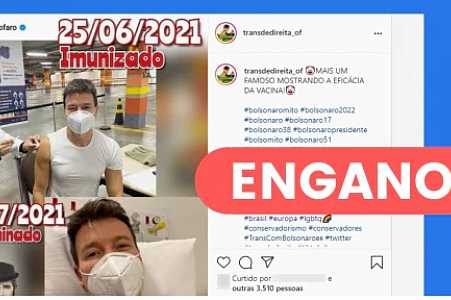 Infecção de Rodrigo Faro não prova ineficácia da vacina contra a covid-19