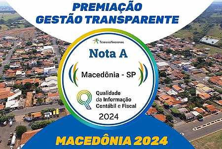 Macedônia é a única cidade da região a receber nota máxima em transparência fiscal