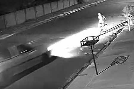 Motorista atropela adolescente em bicicleta em Andradina; vídeo