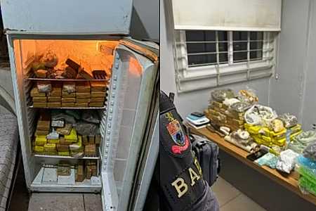Polícia descobre ´casa bomba´ e apreende drogas escondidas dentro de geladeira