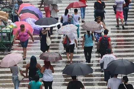 Mudança no tempo pode trazer pancadas de chuva e vento forte