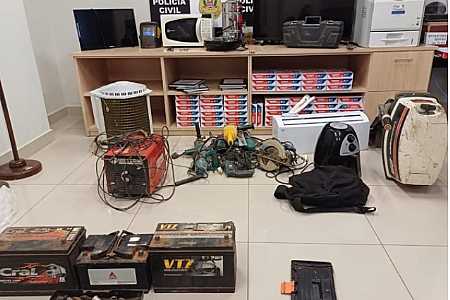 Objetos furtados de chácaras e casas na região são recuperados pela Polícia Civil em Rio Preto