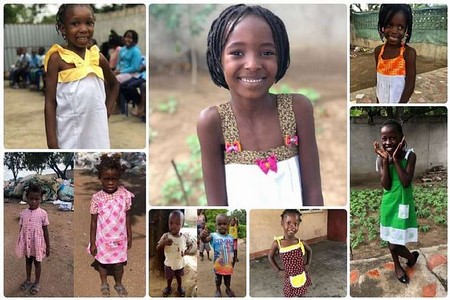 Voluntários transformam tecidos usados em roupas para crianças carentes do Brasil e da África