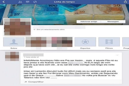 Suspeito de matar mulher ameaça namorado da vítima em rede social