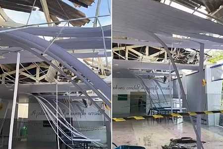 Chuva forte danifica escola, derruba postes e árvores em Santa Fé do Sul