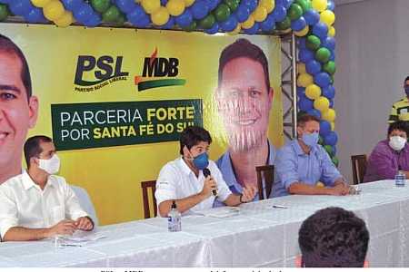 Em coletiva de imprensa, Presidente do MDB, Felipe Amaral,  lança candidatura a vice-prefeito de Fernando Benitez em Santa Fé do Sul