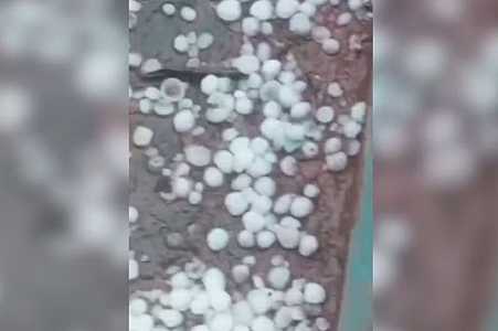 Moradores registram chuva de granizo em cidade no interior de SP