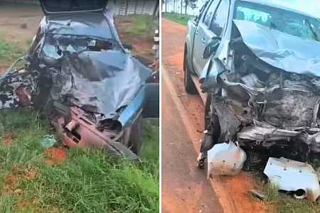 Mulher, filho e padrasto dela que morreram em batida entre carro e caminhonete estavam de carona com conhecidos