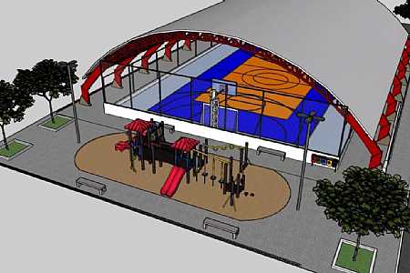 Macedônia firma convênio de R$ 600 mil para revitalização de quadra esportiva no bairro Antônio Álvaro Cini