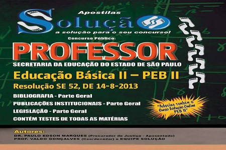 Portal e.Noroeste disponibiliza apostila SOLUÇÃO para concurso Professor PEB II da SEE/SP.
