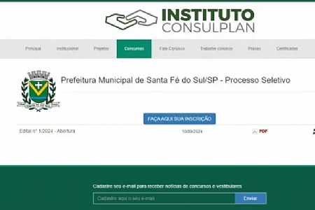 Prefeitura de Santa Fé do Sul divulga novo edital de Processo Seletivo