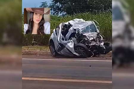Jovem morre ao bater carro que dirigia contra caminhão em Santo Antônio do Aracanguá