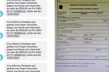 Bandidos criam mensagens falsas da Vivo para aplicar golpes