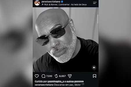 Zé Neto e Cristiano lamentam morte de cantor Rick, da dupla com Renner: ‘Descanse em paz, ídolo’