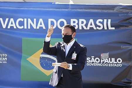 Doria confirma chegada de mais 5,5 milhões de doses de vacina contra o coronavírus no dia 24