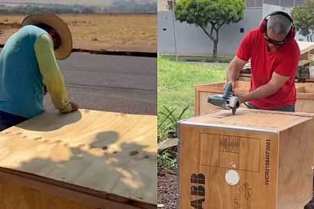 Caminhoneiro produz e doa casinhas para cães e gatos de rua: ´Reação dos animais é indescritível´